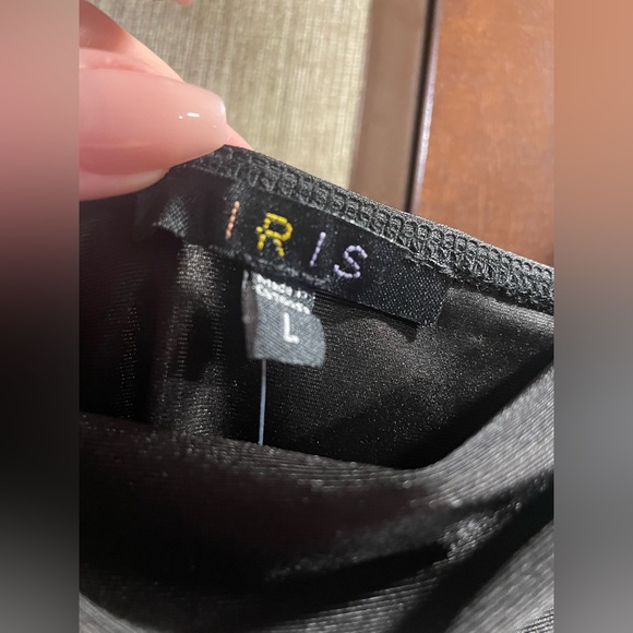 NWT Elegant Classy Curvy Sexy Satin Stretchy Black Bodycon Midi Dress size Large - Picture 10 of 15